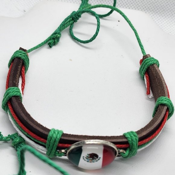Brand New Mexican Flag Adjustable Bracelet Show your Mexican pride - Picture 4 of 4